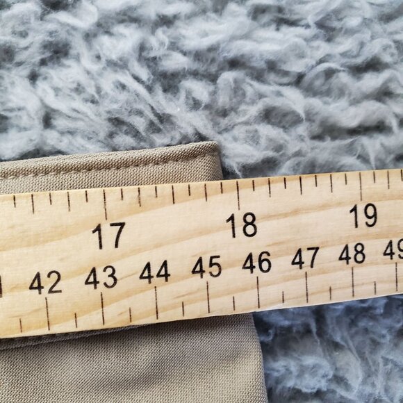 Jos A Bank Pants Mens 36x30 Tan Traveler Slim Fit Flat Front Chino - Picture 6 of 12